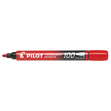 PILOT Permanent Marker 100 1mm SCA-100-R Rundspitze rot