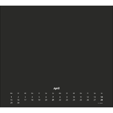 HEYE Bastelkalender schwarz 21418 DE, 30x27cm 2024
