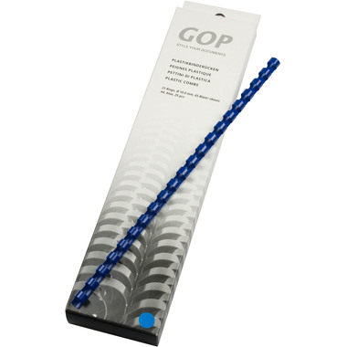 GOP Plastikbinderücken 020488 10mm blau 25 Stück
