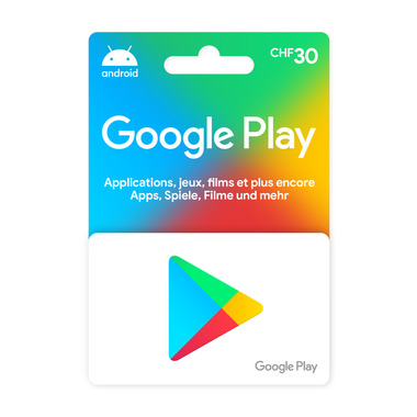 Carta regalo Google Play CHF 30.-