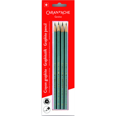 CARAN D'ACHE Bleistift 341 2.25mm 341.371 grau, 4 Stück