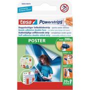 TESA Powerstrips Poster 20 pezzi 580030007 rimovibile, capacità 200g