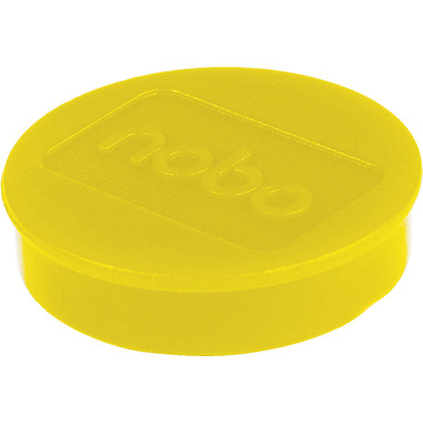 NOBO Magnet rund 32mm 1915302 gelb 10 Stück