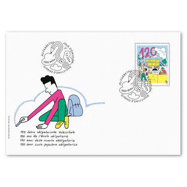 First-day cover «150 years compulsory school» Single stamp (1 stamp, postage value CHF 1.20) on first-day cover (FDC) C6