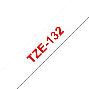 PTOUCH Band, laminiert rot/klar TZe-132 PT-1280VP 12 mm