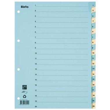 BIELLA Répertoires carton couleur A4 462442.00 1 - 20