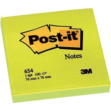 POST - IT Block 76x76mm 654 yellow / 100 sheet