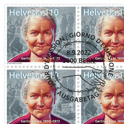 Briefmarken CHF 1.10 «Gertrud Kurz 1890–1972», Bogen mit 20 Marken Bogen «Gertrud Kurz 1890–1972», gummiert, gestempelt