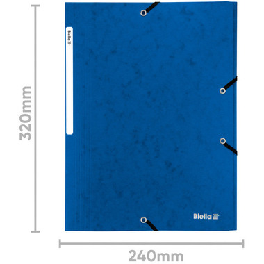 BIELLA Dossier ferm. Élastique A4 17840105U bleu, 355gm2 200 flls.