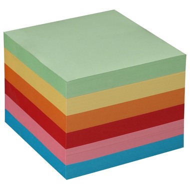 BÜROLINE Porte-bloc papier 90x90mm 376459 couleurs ass., 80gr. 700 flls.