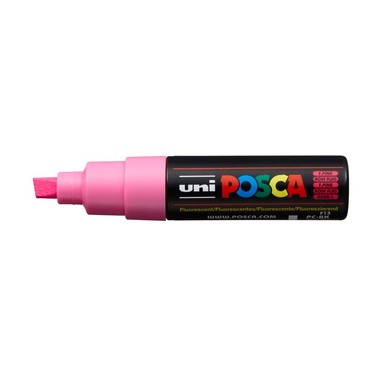 UNI-BALL Posca Marker 8mm PC-8K F.PINK fluo rosa, Keilspitze