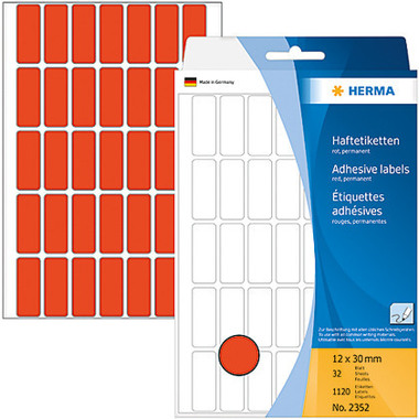 HERMA Etichette 12x30mm 2352 rosso 1120 pezzi