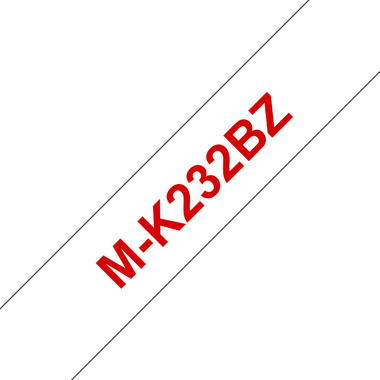 PTOUCH Ruban, non laminé rouge/blanc M-K232BZ pour PT-65/75/85/110 8m x12 mm
