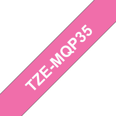 PTOUCH Nastro plast. bianco/rosa matt TZe-MQP35 PT-1280VP 12 mm