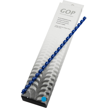 GOP Plastikbinderücken 020480 6mm blau 25 Stück