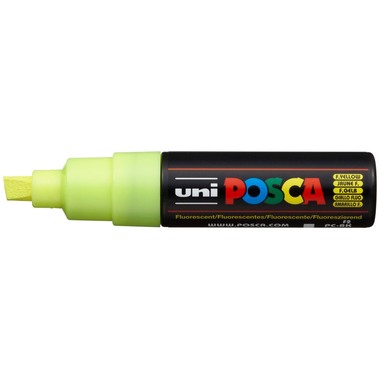 UNI-BALL Posca Marker 8mm PC8K F.YELLO fluo gelb, Keilspitze