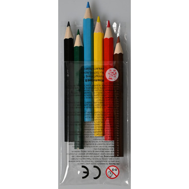 ROOST Crayon de couleur Mini KL320 4,5x8,7cm 6 pièces