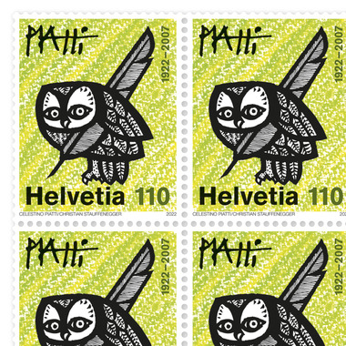 Image of Briefmarken CHF 1.10 «100 Jahre Celestino Piatti», Bogen mit 16 Marken