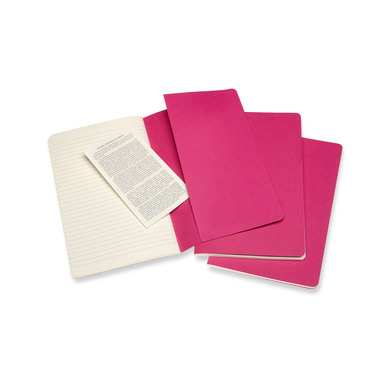 MOLESKINE Taccuino cartone 3x L/A5 629650 rigato, pink, 80 pagine