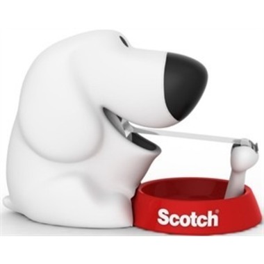 SCOTCH Dispenser Hund weiss C31 inkl.1 Rol.Magic 810 19mmx7.5m