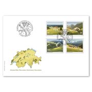 Parchi svizzeri, Busta primo giorno Serie (4 francobolli, valore facciale CHF 3.7) su busta primo giorno (FDC) C6