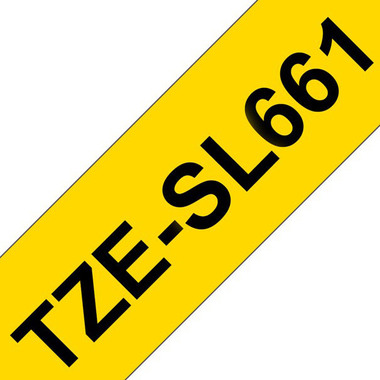 PTOUCH Band selbst lam. schwarz/gelb TZE-SL661 PT-D800W/D900W 36mm