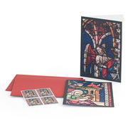 Kartenset «Weihnachten – Sakrale Kunst» Set mit 2x2 verschiedenen Doppelkarten A6 «Sakrale Kunst», 4 Umschlägen C6 und 4 Weihnachtsmarken «Krippe» zu CHF 1.10 (nicht geklebt)