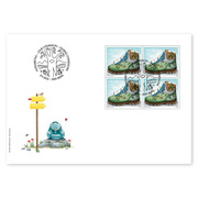 First-day cover «The popular sport of hiking» Block of four (4 stamps, postage value CHF 4.40) on first-day cover (FDC) C6