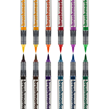 KARIN Brush Marker JUNIOR + blender 27C10 Basic colours 12 pezzi