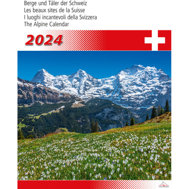CALENDARIA Berge und Täler der Schweiz 43494596 D/F/I/E, 31x40cm 2024