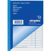 SIMPLEX Invoices D / F / I A5 15831 white / yellow 45x2 sheet 