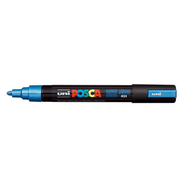 UNI-BALL Posca Marker 1,8-2,5mm PC5MMET.BLUE MET, blu
