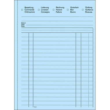 FAVORIT Libro polifunzionaleD/F/I A5 8115OK blu/blu/bianco 50x3 fogli