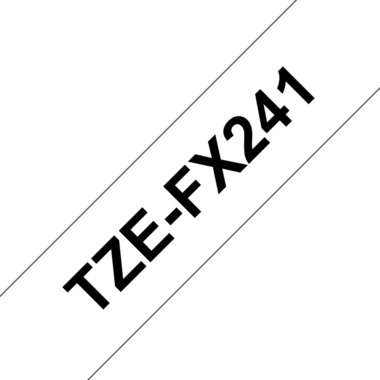 PTOUCH Flexitape lamin. schwarz/weiss TZe-FX241 zu PT-550 18 mm