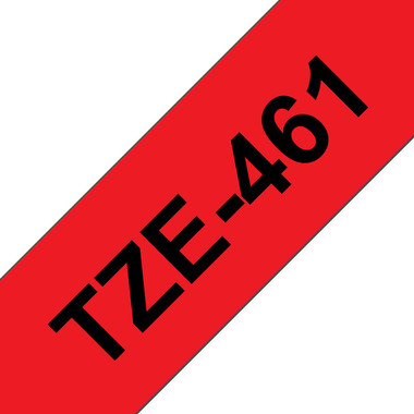 PTOUCH Band, laminiert schwarz/rot TZe-461 PT-3600 36 mm