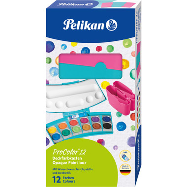 PELIKAN Boîte de couleur ProColor 701198 Türkis/Pink 12 couleurs