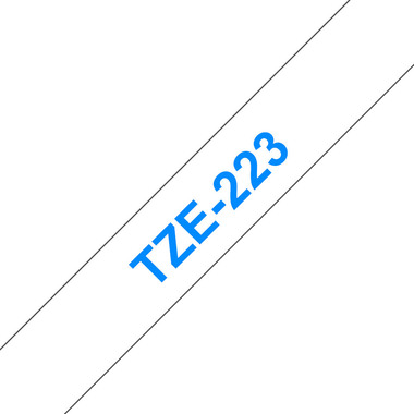 PTOUCH Ruban, laminé bleu/blanc TZe-223 PT-1280VP 9 mm