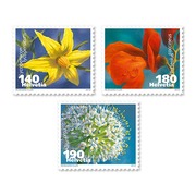 Légumes en fleurs, Série Légumes en fleurs, 3 timbres, Serié non oblitéré