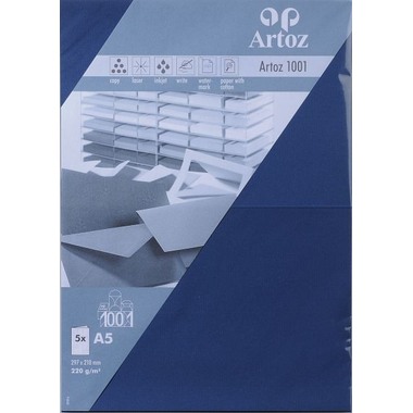 ARTOZ Cartoline 1001 A5 107392264 220g, classic blue 5 fogli