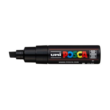 UNI-BALL Posca Marker 8mm PC-8K BLACK schwarz, Keilspitze