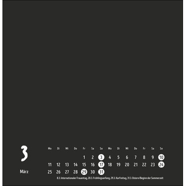 HEYE Bastelkalender schwarz 22560 DE, 32x33cm 2024