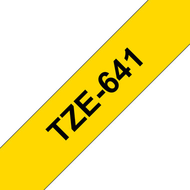 PTOUCH Nastro, plastific. nero/giallo TZe-641 PT-2450DX 18 mm