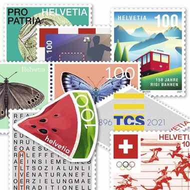 Set emissione 2/2021 Set emissione 2/2021 con francobolli singoli, senza annullo