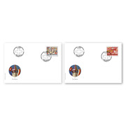 Ersttagsumschlag «Pro Patria – 100 Jahre 1. August Abzeichen» Einzelmarken (2 Marken, Taxwert CHF 2.00+1.00) auf 2 Ersttagsumschlägen (FDC) C6