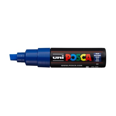 UNI-BALL Posca Marker 8mm PC-8K BLUE blau, Keilspitze