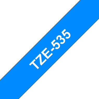 PTOUCH Ruban, laminé blanc/bleu TZe-535 PT-1280VP 12 mm