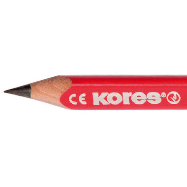 KORES COACH crayon HB taille-cray. BB92533 3 cr./gomme blanche, triang.
