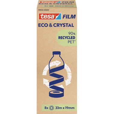 TESA Tesafilm eco&crystal 33mx19mm 59044-00000 Klebeband 8 Stück