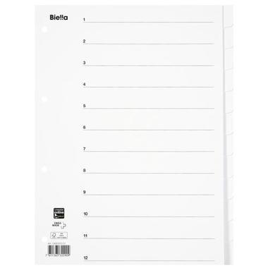 BIELLA Register cardboard white A4 46541201 12 pcs., plain