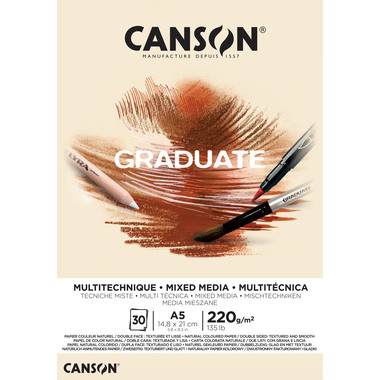 CANSON Graduate Mixed Media A5 400110367 20 fogl., beige, 220g